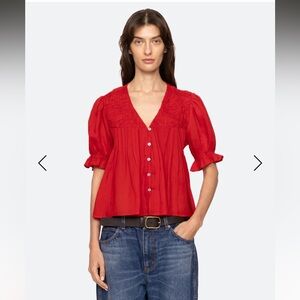 J. Crew Scarlet Cotton Top